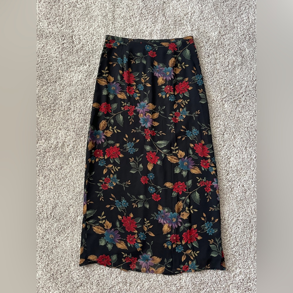 The Limited Fall Colors Floral Maxi Skirt